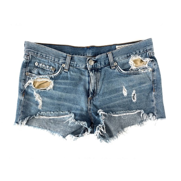 rag & bone Pants - Rag & Bone Women’s Distressed Jean Shorts Size 28
